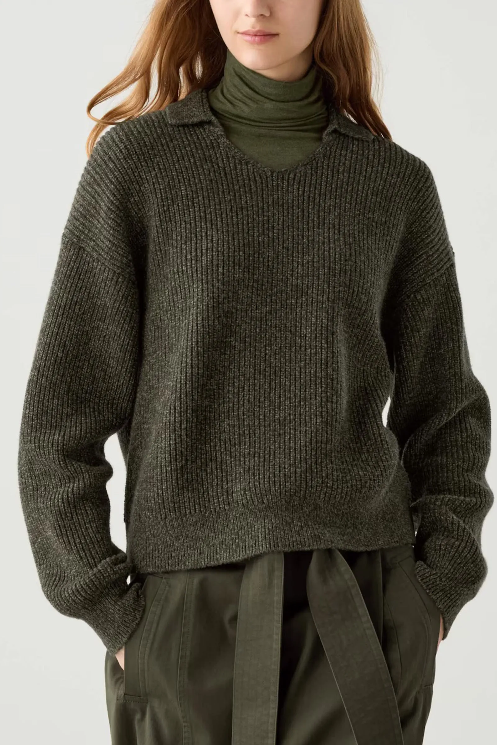 Polo Jumper, Olive